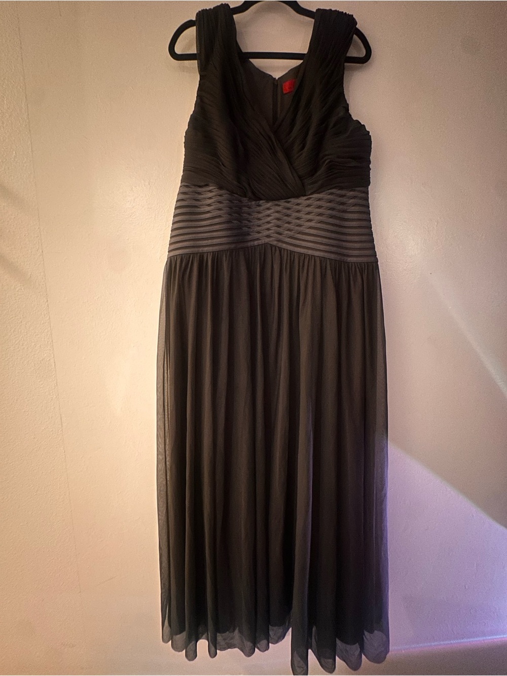 JS Collections Dark Gray Sleeveless Ruched Maxi Dress